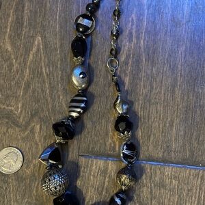 Treska Black and Silver Statement Necklace